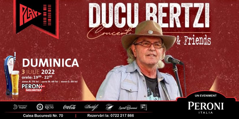 Ducu Bertzi & Friends | live pe terasa Cafe-Teatru Play