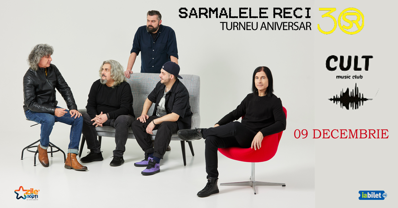 Craiova: Sarmalele Reci – Turneu aniversar 30 de ani – 9 decembrie, Cult Music Club